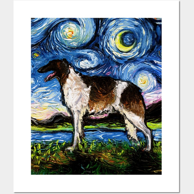 Borzoi Night Wall Art by sagittariusgallery